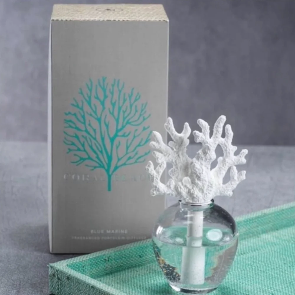 ZODAX CORAL BEACH BLUE MARINE FRANGRANCED PORCELAIN DIFFUSER